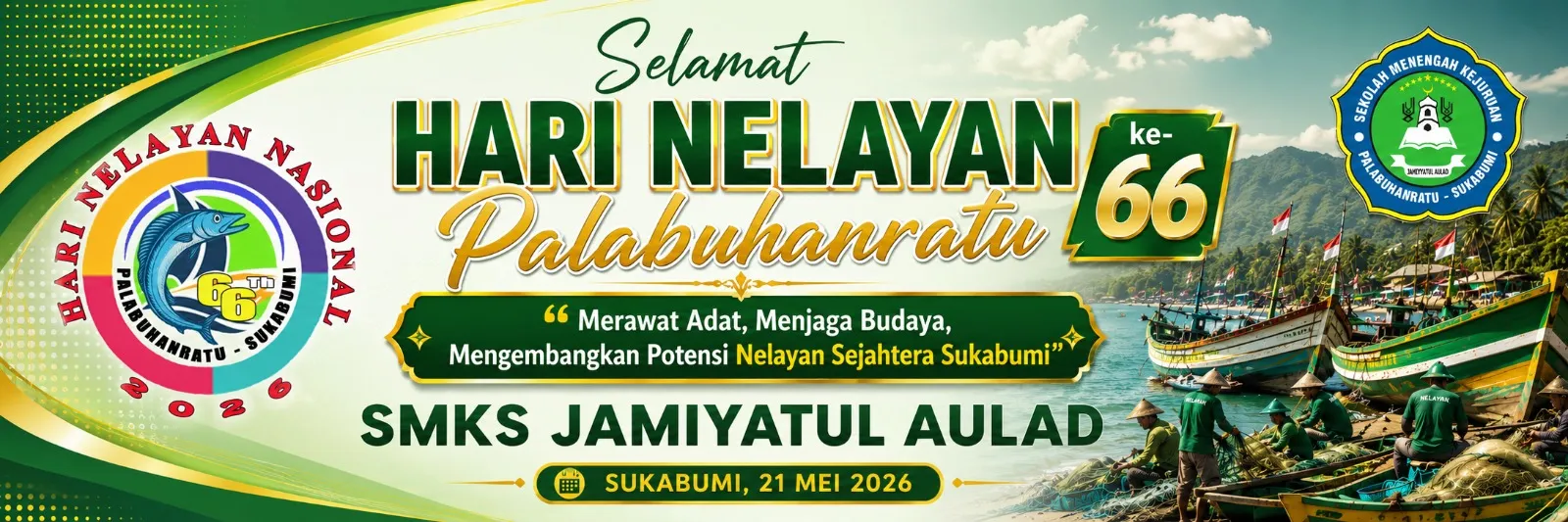 Unjuk Bakat dan Pelestarian Budaya, SMKS Jamiyatul Aulad Meriahkan Panggung Kreasi Hari Nelayan ke-66 Palabuhanratu